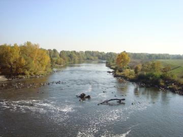 Pohľad na rieku Hron Pohľad na rieku Hron